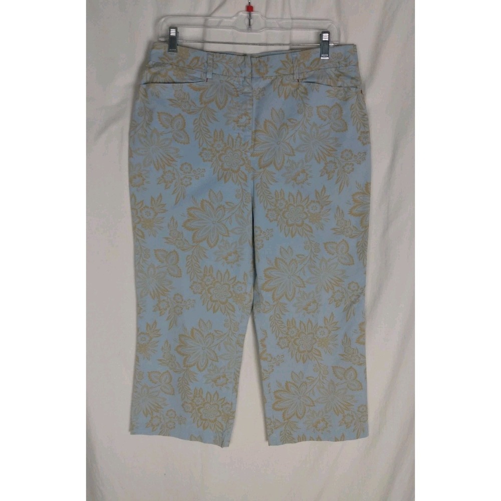 Tommy Hilfiger Women's Blue Floral Pants Size 10